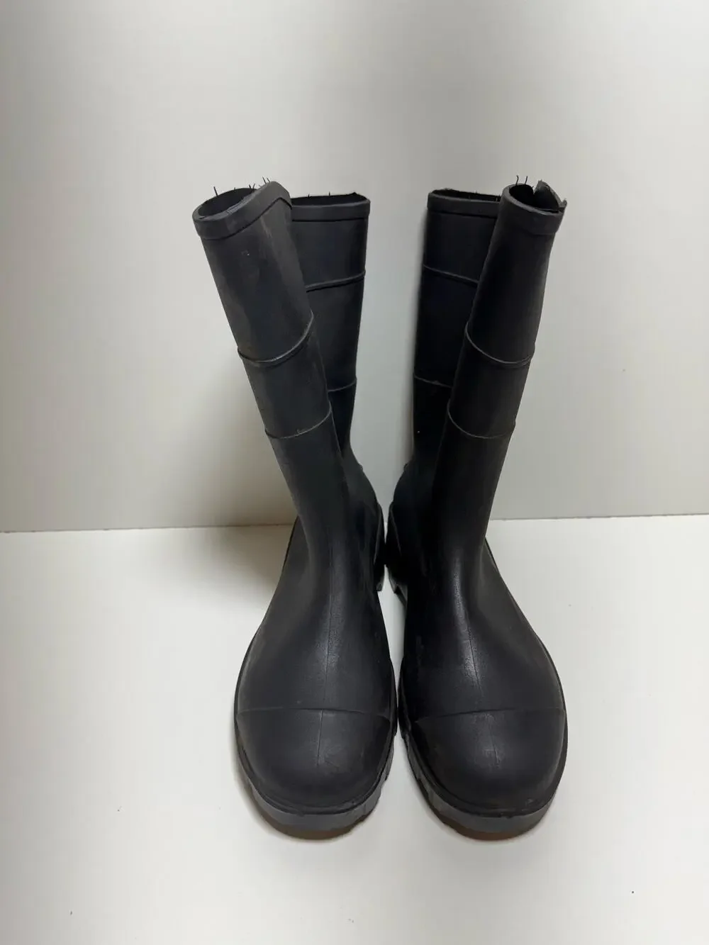 Black Rubber Waterproof Work Mud Boots Rain Farm Made In USA Men’s 8 Women’s 10